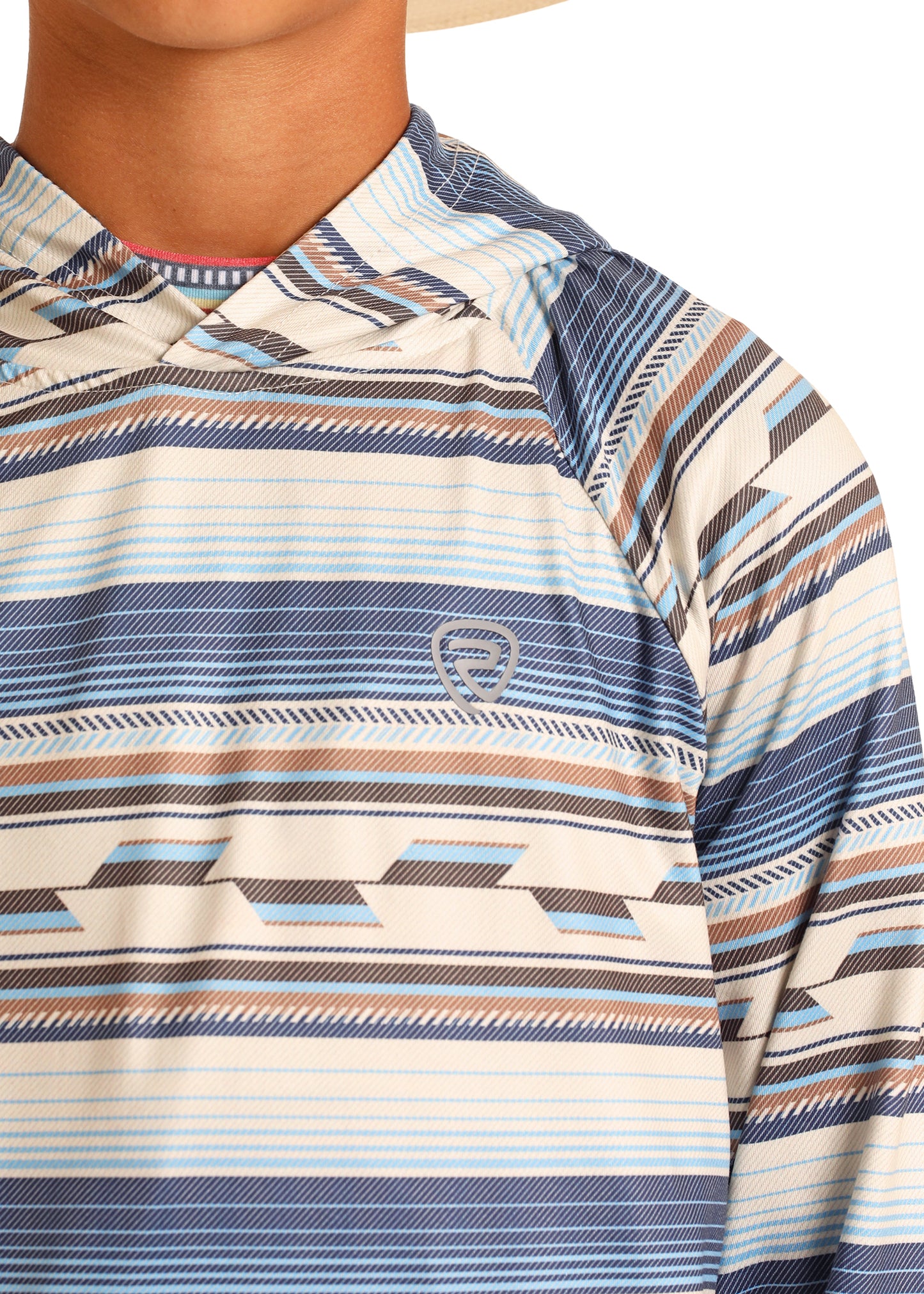 ROCK & ROLL BOYS BLUE PRINTED PREMIUM HOODIE