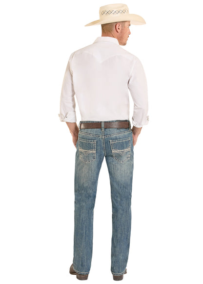 Rock & Roll Denim Pistol Regular Fit Classic Rope V Straight Leg Jeans