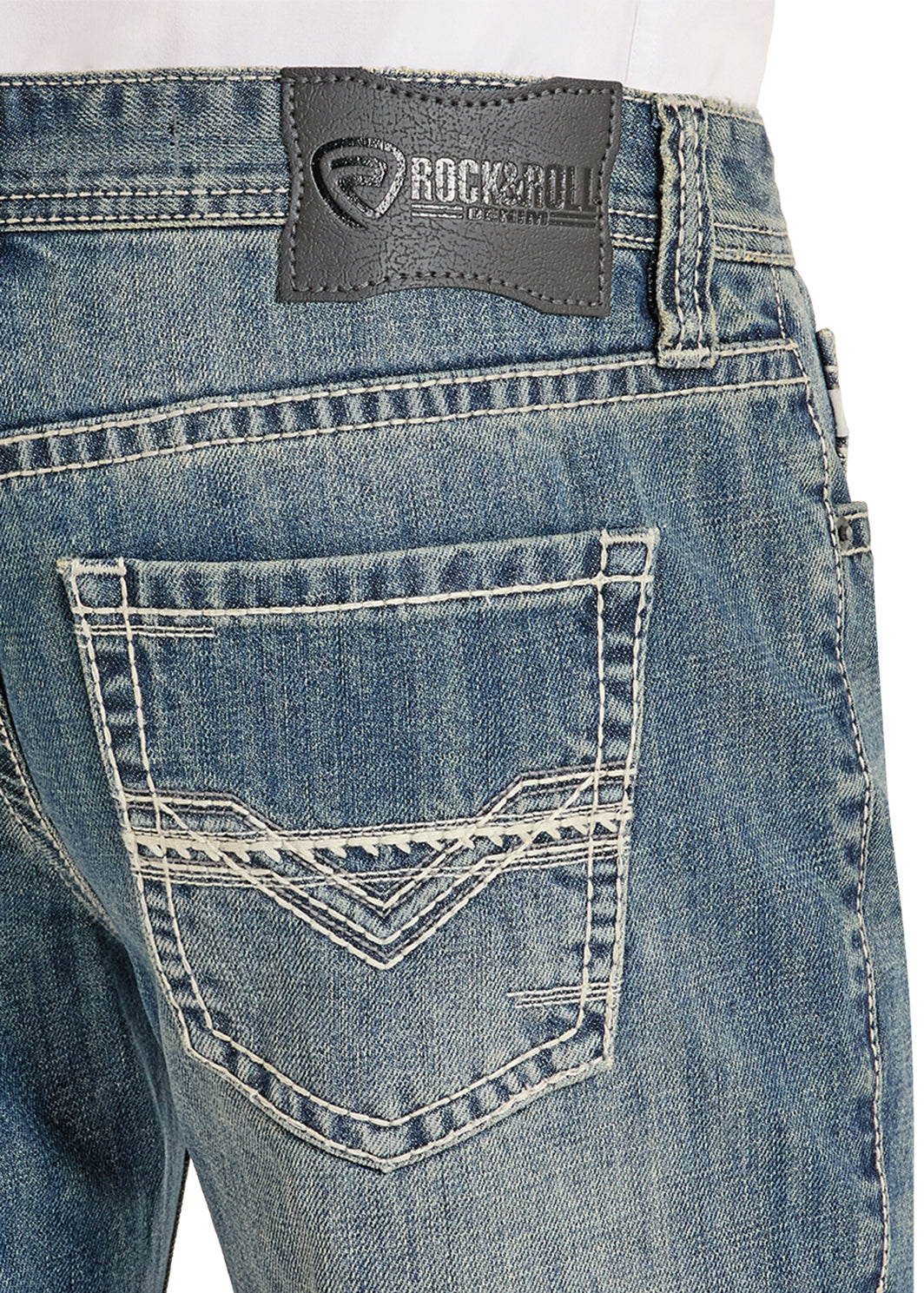 Rock & Roll Denim Pistol Regular Fit Classic Rope V Straight Leg Jeans
