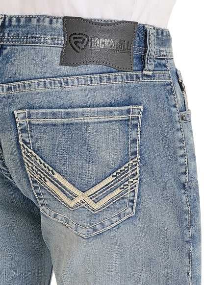 Rock & Roll Denim Revolver Step Stitch Straight Leg Jean