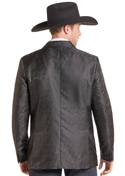 Black Paisley Jacquard Sport Coat
