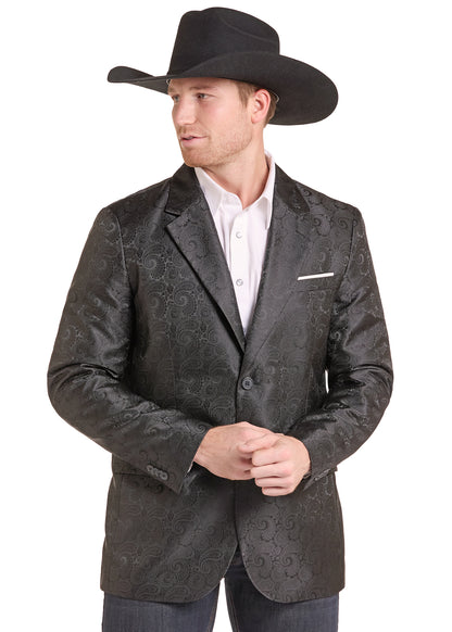Black Paisley Jacquard Sport Coat