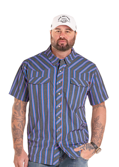 Rock and Roll Men's Short Sleeve Koe X Tek Button Down Shirt