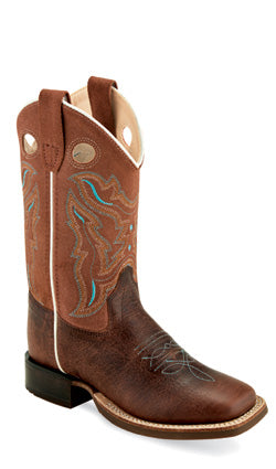 Old West Boys Broad Square Toe Boots