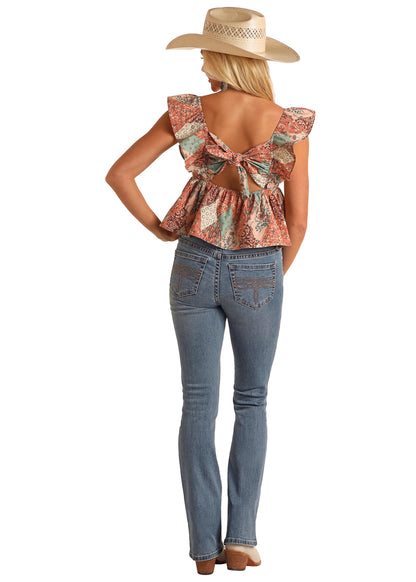 ROCK & ROLL PATCHWORK FLUTTER TANK