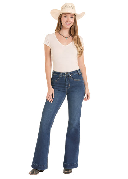 Rock & Roll Denim Welt Pocket High Rise Trouser