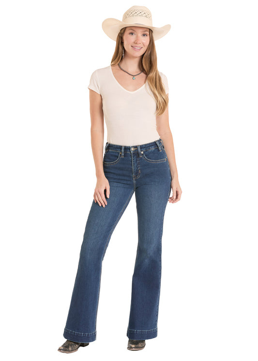 Rock & Roll Denim Welt Pocket High Rise Trouser