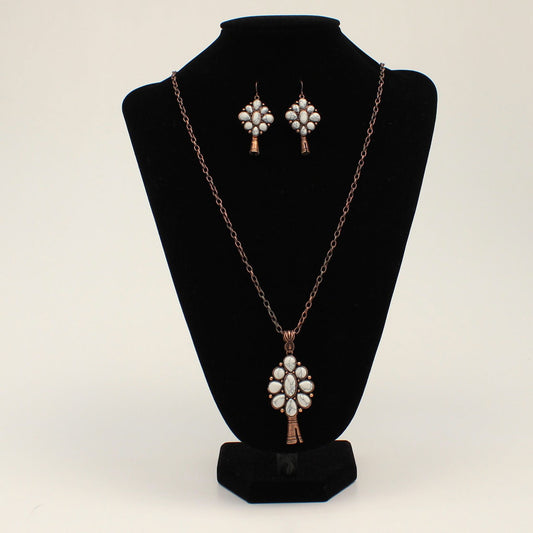 BLAZIN ROXX NECKLACE SET COPPER MARBLE BEADS