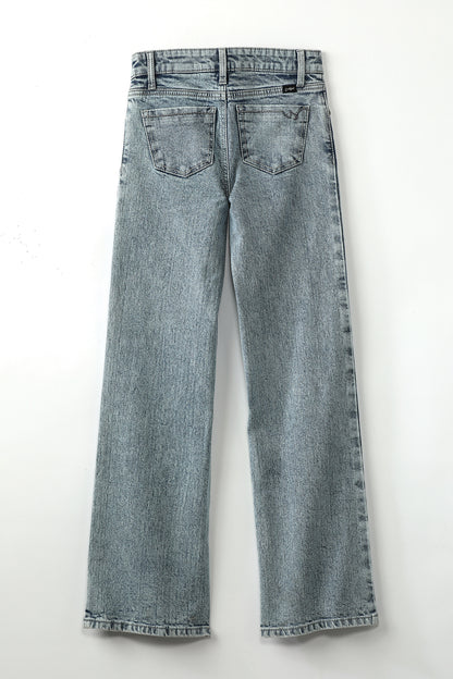Cruel Denim Girl's Stonewash Wide Leg Jean