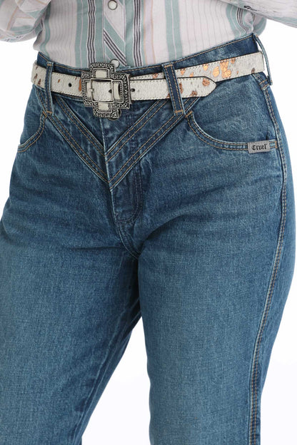 Cruel Denim Quinn Medium Wash High Rise Tapered Jean