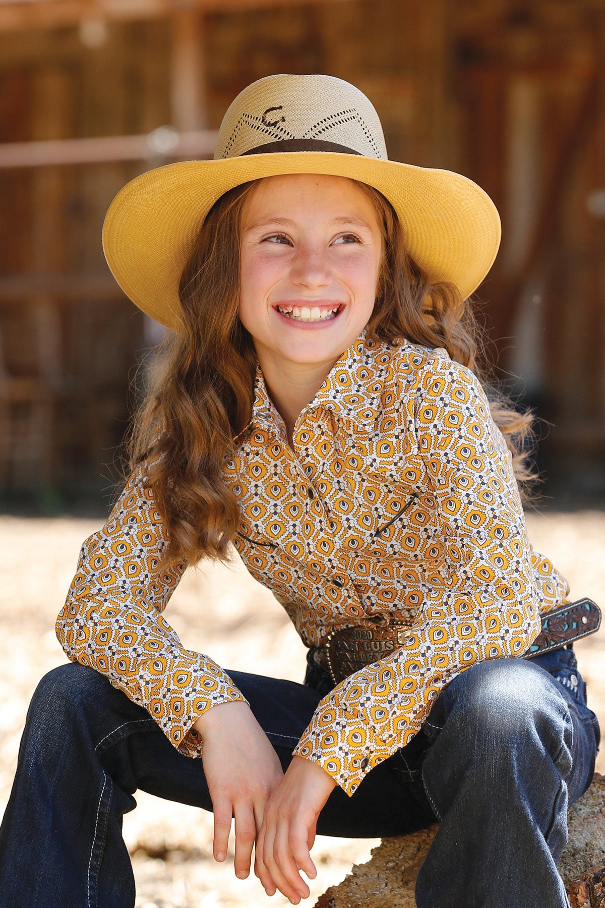 CRUEL YELLOW BRIGHT EYE LONG SLEEVE BLACK SNAP SHIRT