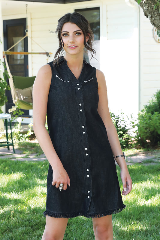 Cruel Girl Chambray Denim Dress