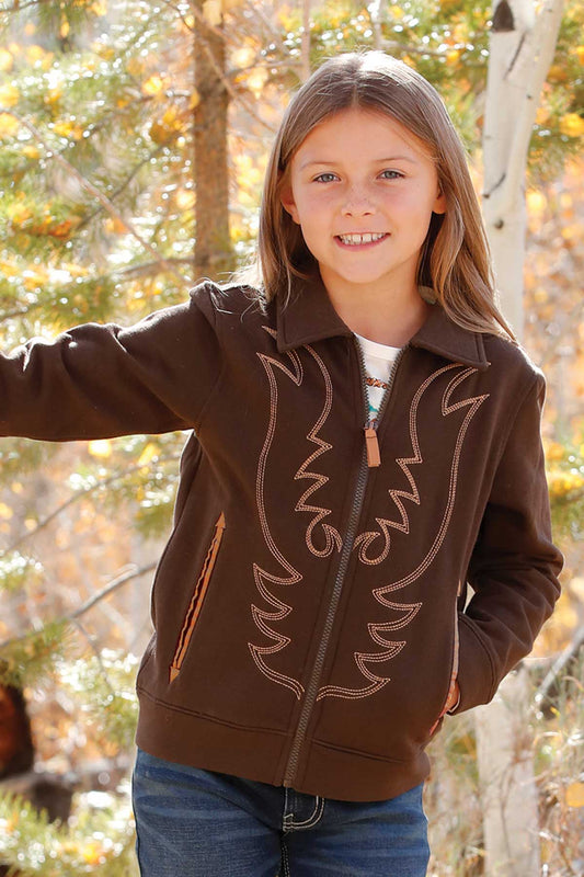 Cruel Girl Brown Boot Stitch Bomber Jacket