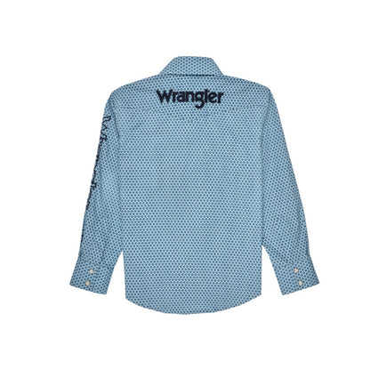 Wrangler Boys Blue Logo Long Sleeve Shirt