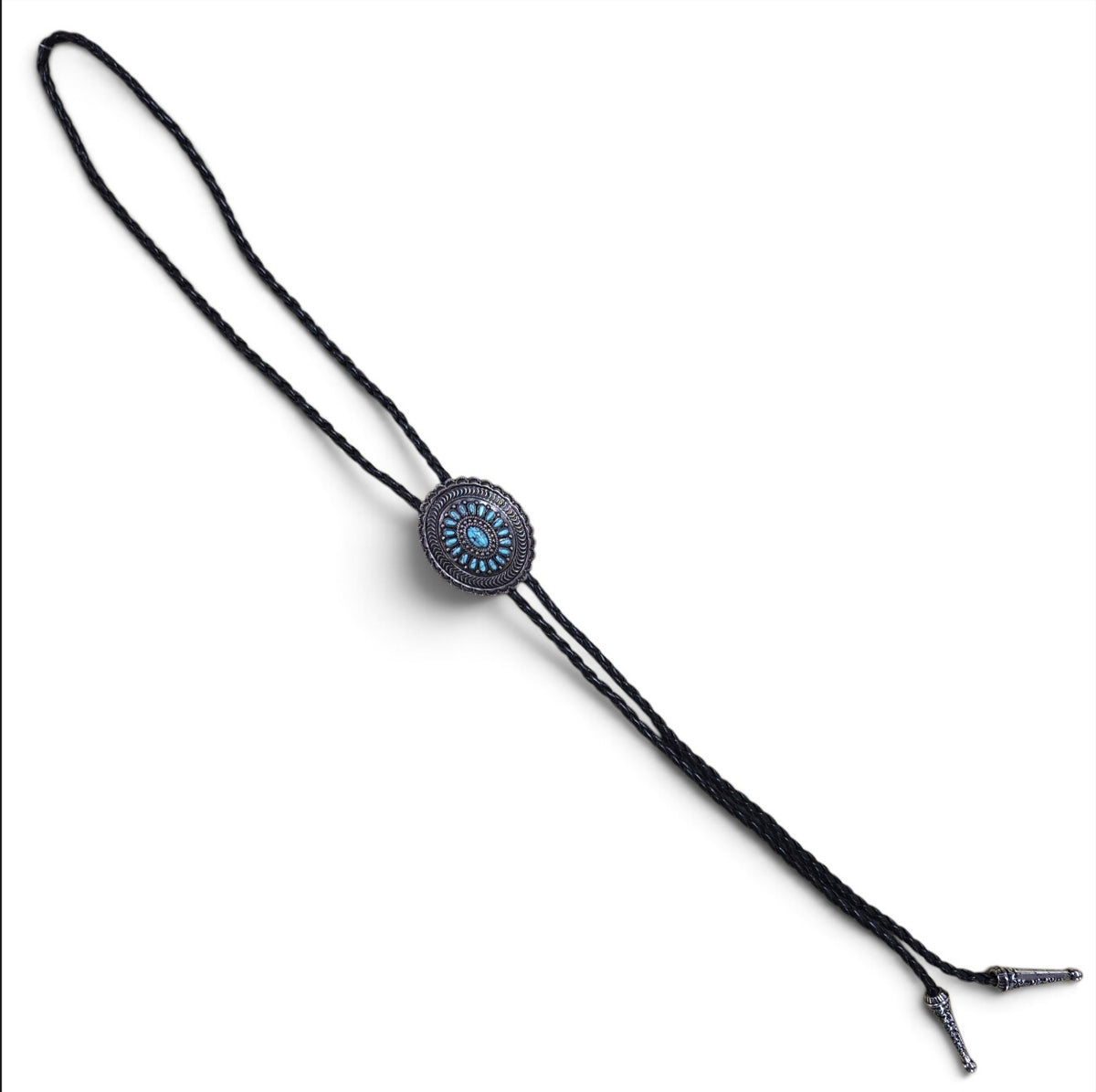 Oval Turquoise Gem Western Bolo Tie