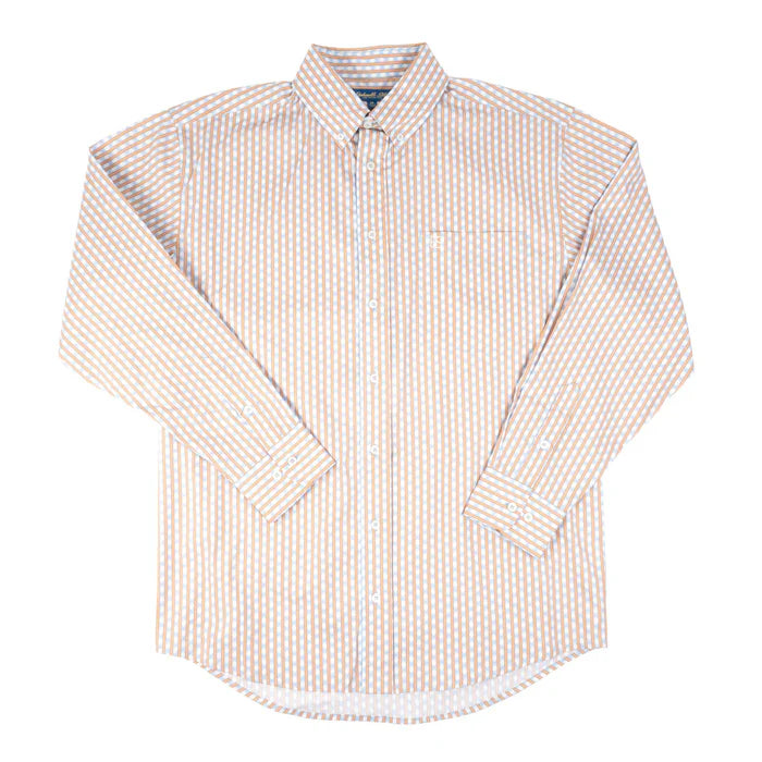 Panhandle Slim Rust Aztec Long Sleeve Button Down Shirt