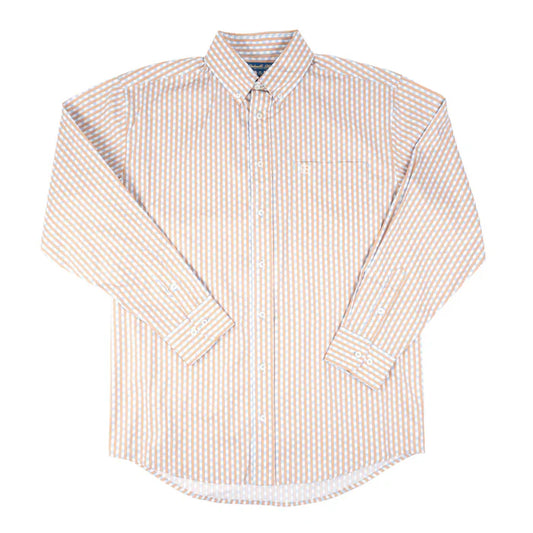 Panhandle Slim Rust Aztec Long Sleeve Button Down Shirt