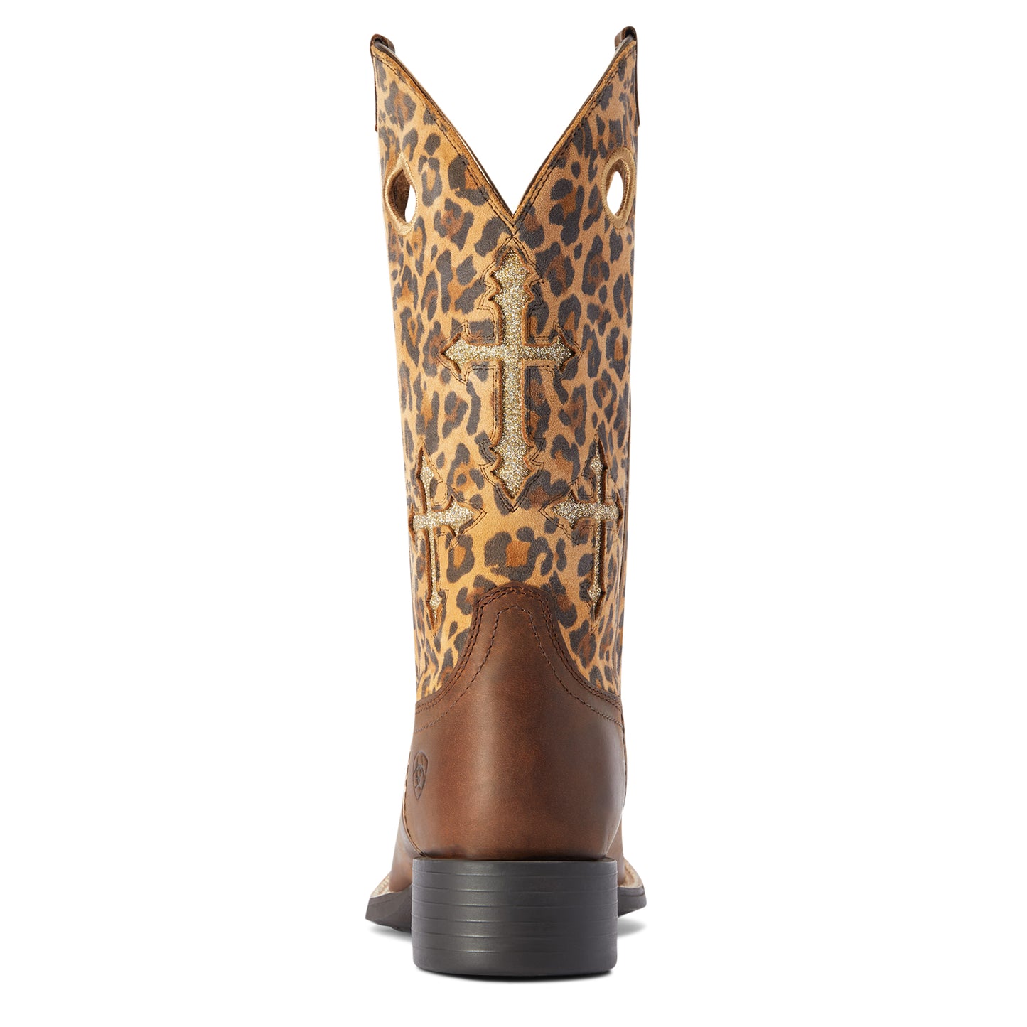Ariat Round Up Crossroads Distressed Tan Western Boot
