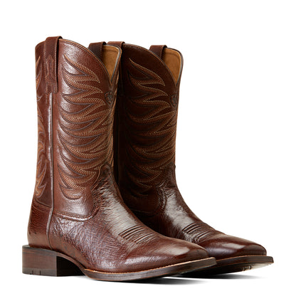 ARIAT BADLANDS DARK TOBACCO SMOOTH QUILL OSTRICH BOOTS