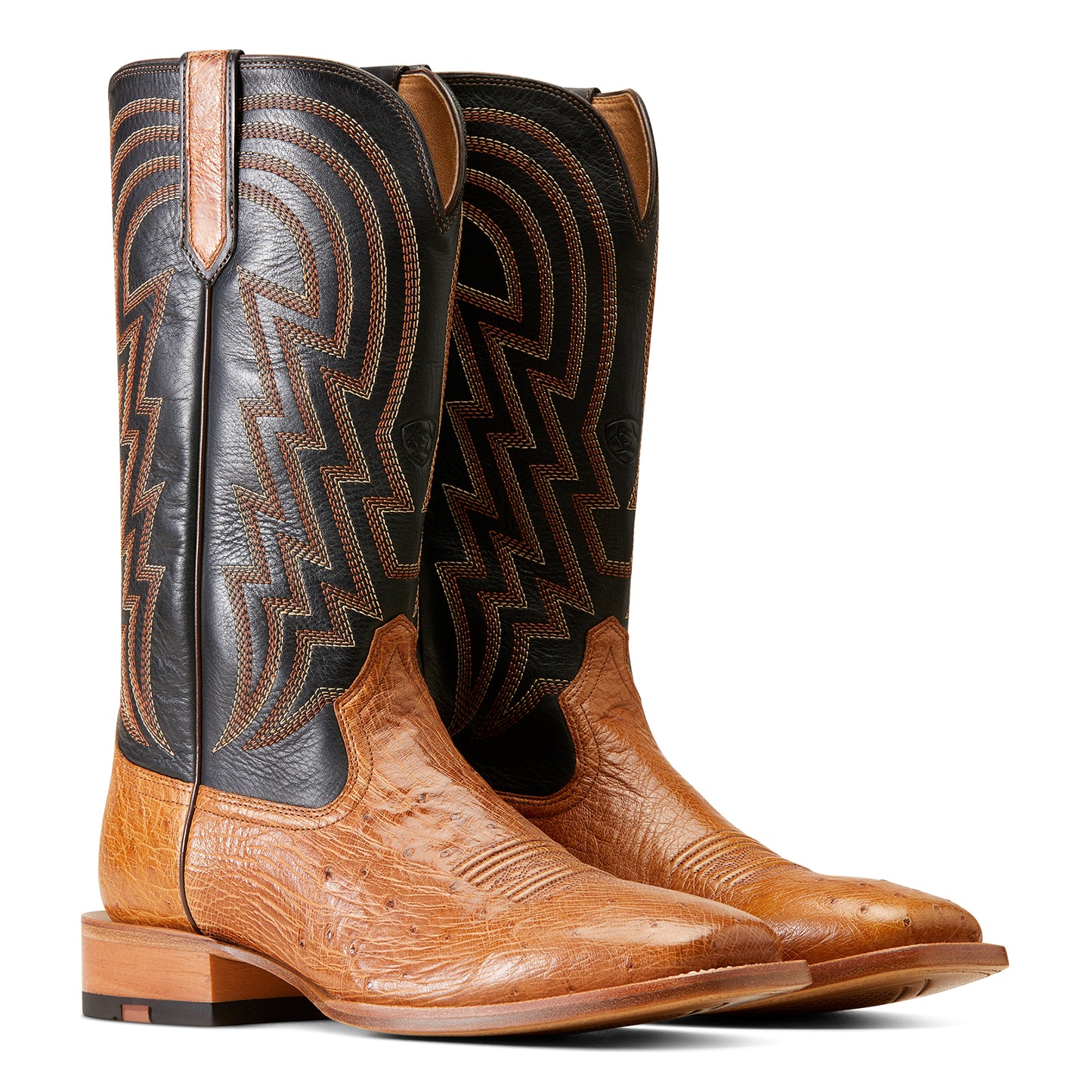 ARIAT HAYWIRE ANTIQUE TAN  SMOOTH QUILL OSTRICH BOOT