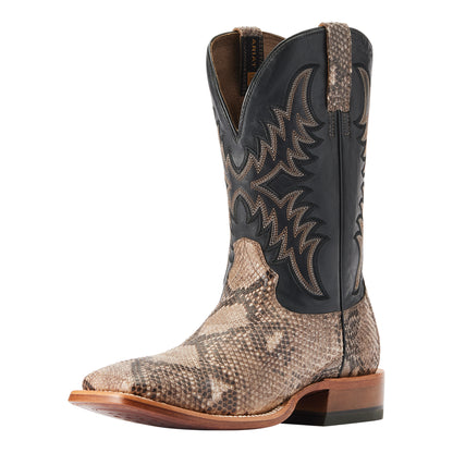 ARIAT TAN PYTHON|ANCIENT BLACK DRY GULCH COWBOY BOOT