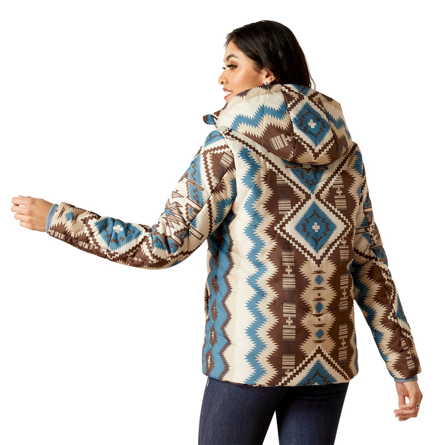 ARIAT TWO COLUMNS PRINT CHIMAYO PUFFER JACKET