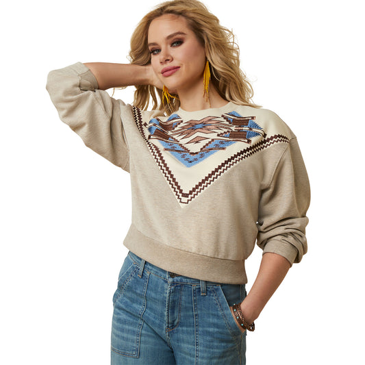 ARIAT BRINDLE CHIMAYO EMBROIDERED SWEATSHIRT