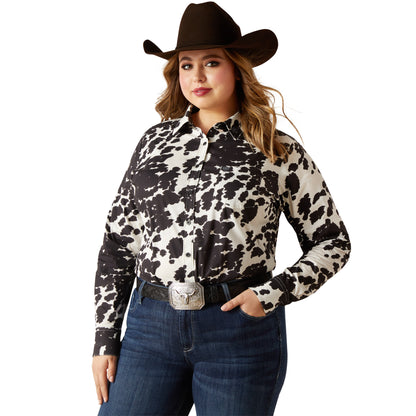ARIAT WRINKLE RESIST TEAM KIRBY STRETCH COW SHIRT