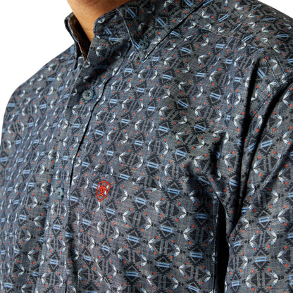 ARIAT ROCHARD CHAMBRAY BLUE CLASSIC FIT SHIRT
