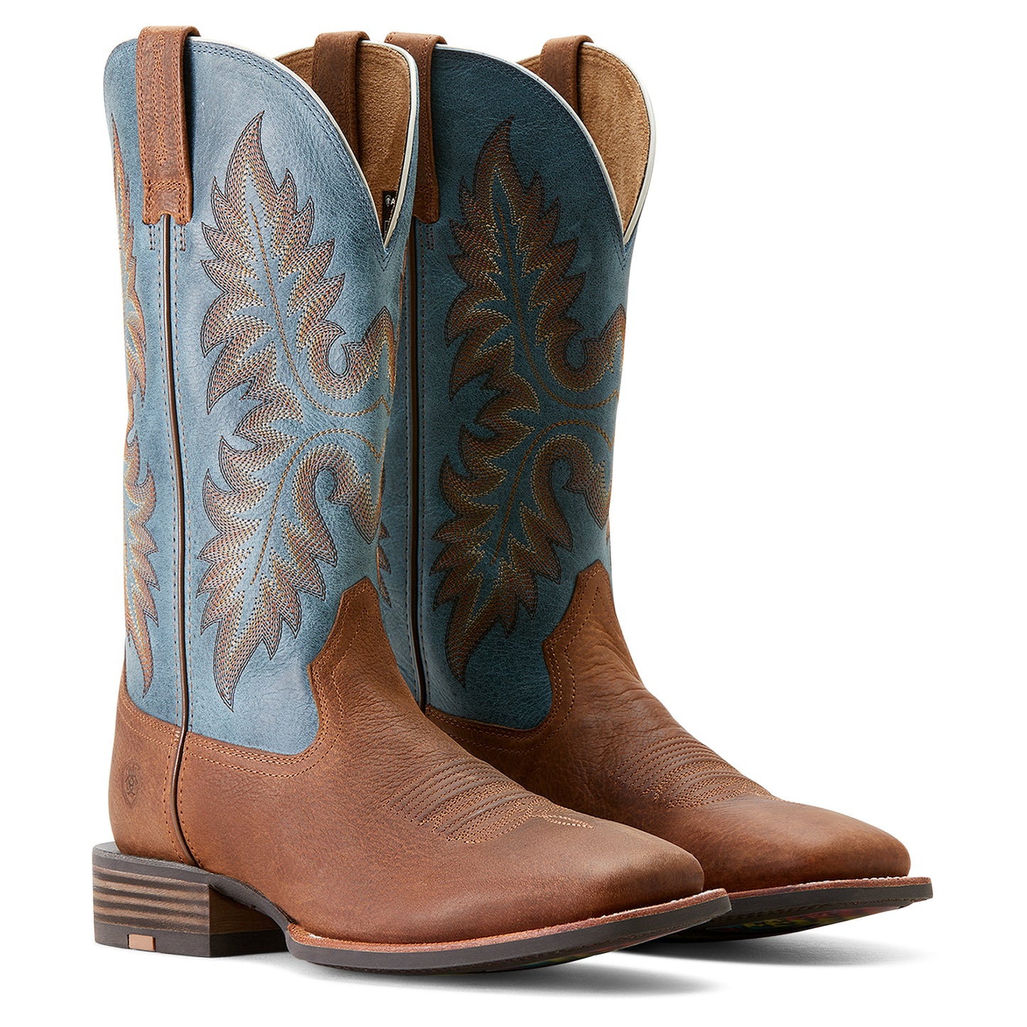 Ariat Hudson Wicker Brown Wide Square Toe Cowboy Boot