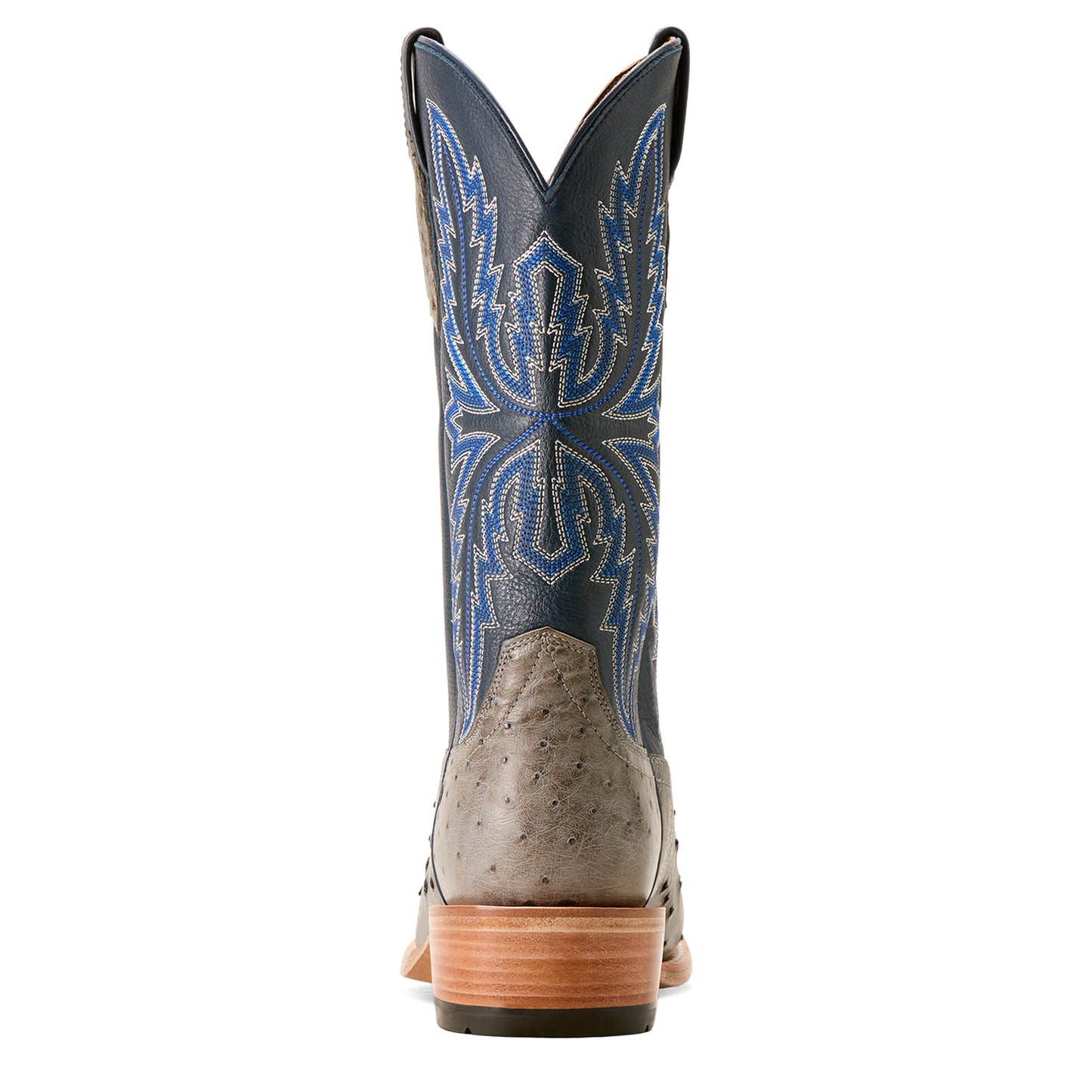 ARIAT GREY FULL QUILL OSTRICH FUTURITY RELENTLESS BUCKLES COWBOY BOOT