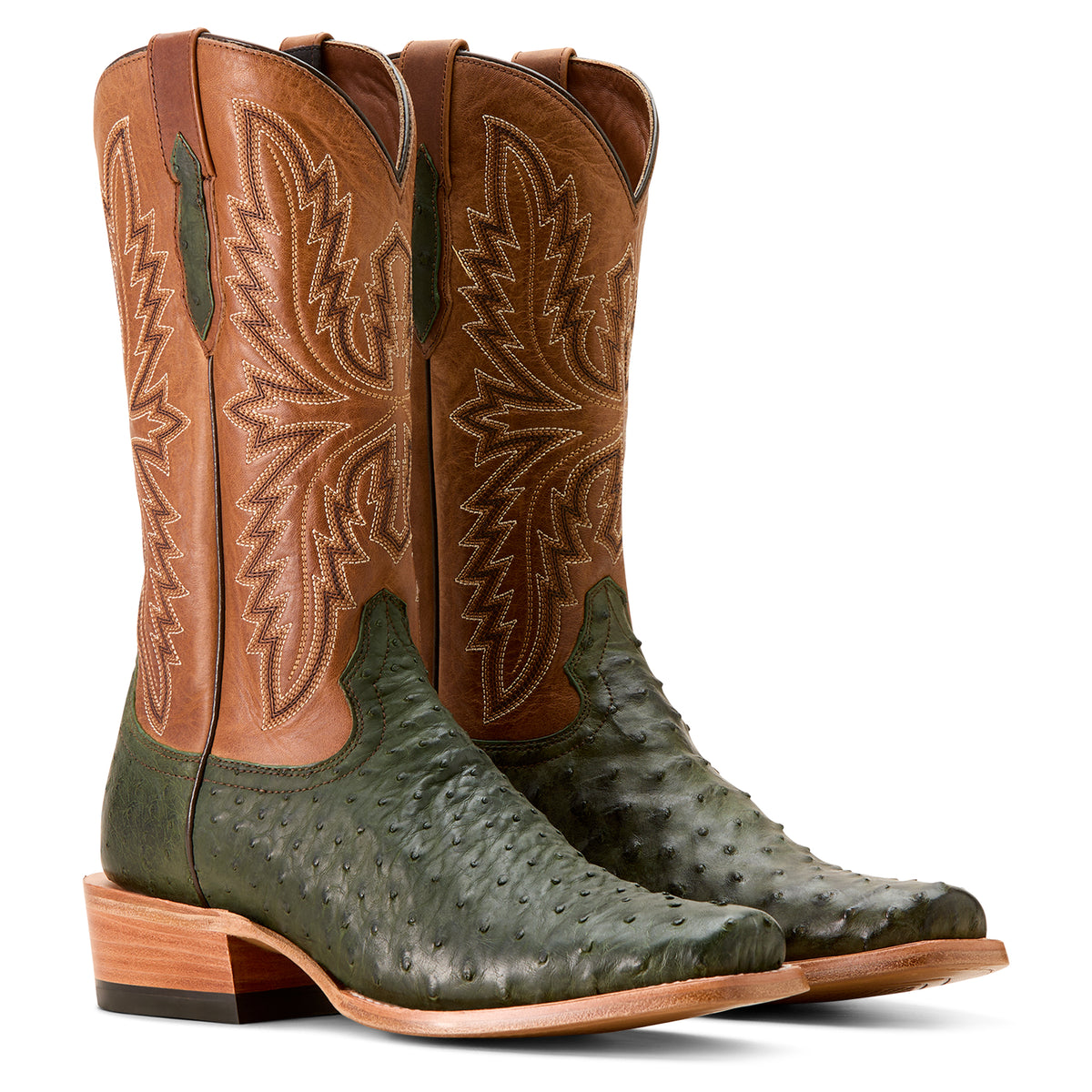Ariat Relentless Trevor Brazile Full Quill Ostrich Cowboy boot Ariat Mens Relentless Platinum Western Boot Tan Full Quill  main image 4