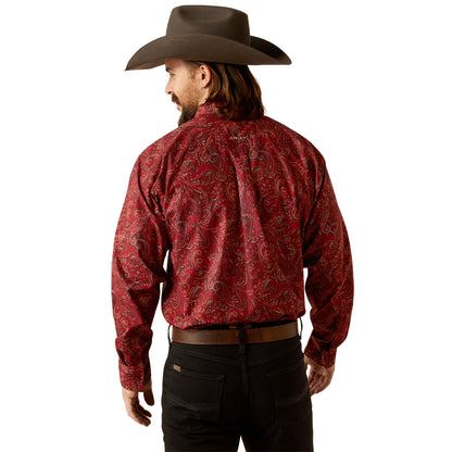 ARIAT JAYDON RED PAISLEY LONG SLEEVE SHIRT