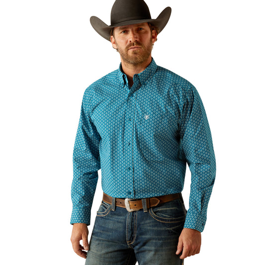 ARIAT PETEY DARK TEAL LONG SLEEVE SHIRT