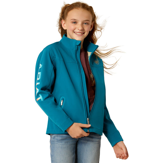 ARIAT NEW TEAM OCEAN DEPTHS|RETRO RANCH PRINT SOFTSHELL JACKET