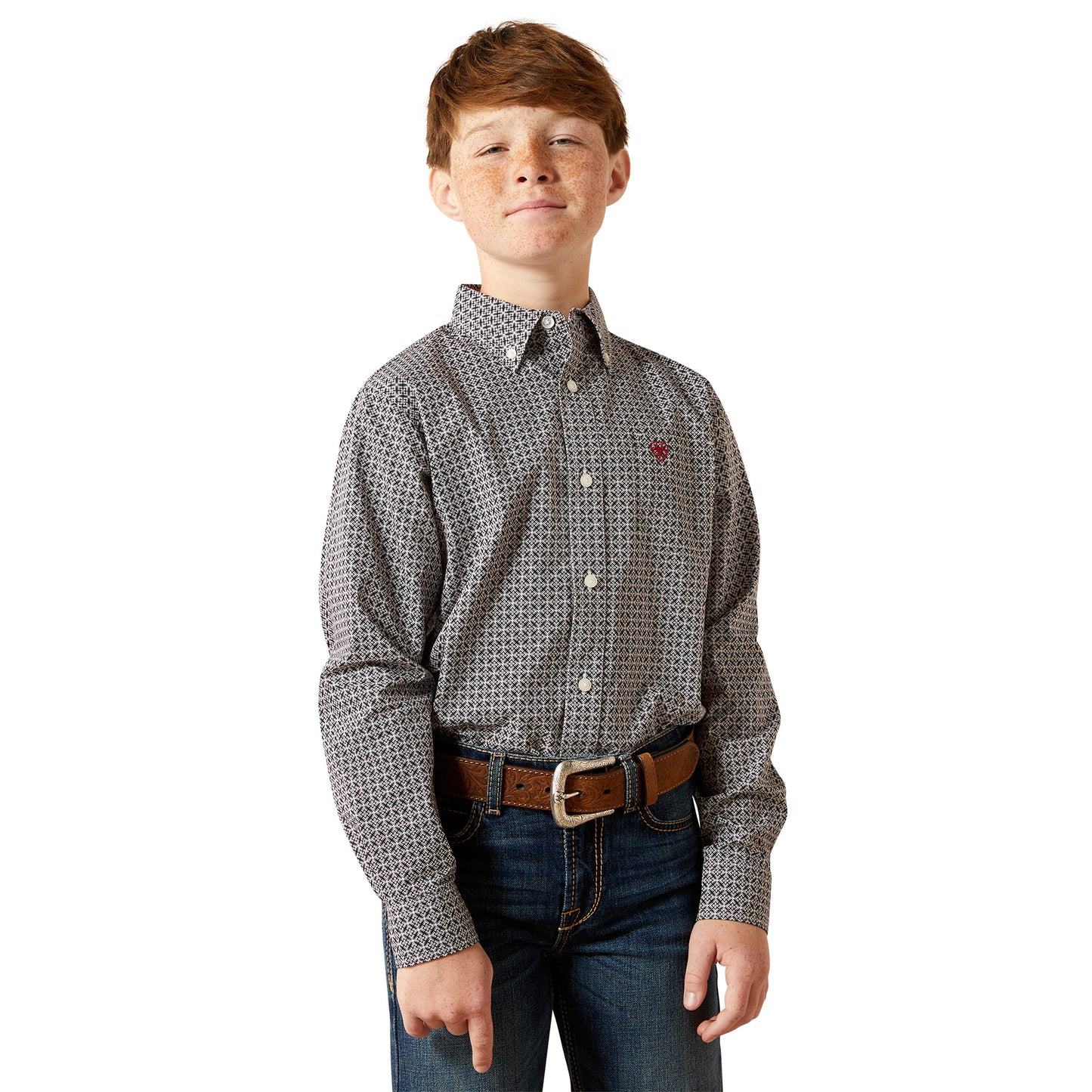 Ariat Kid's Tobias Black Classic Fit Shirt