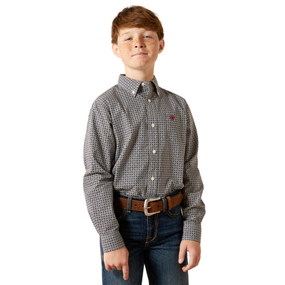 Ariat Kid's Tobias Black Classic Fit Shirt