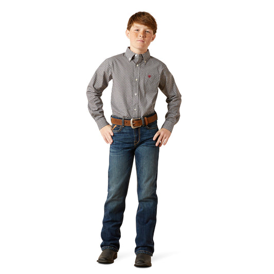 Ariat Kid's Tobias Black Classic Fit Shirt