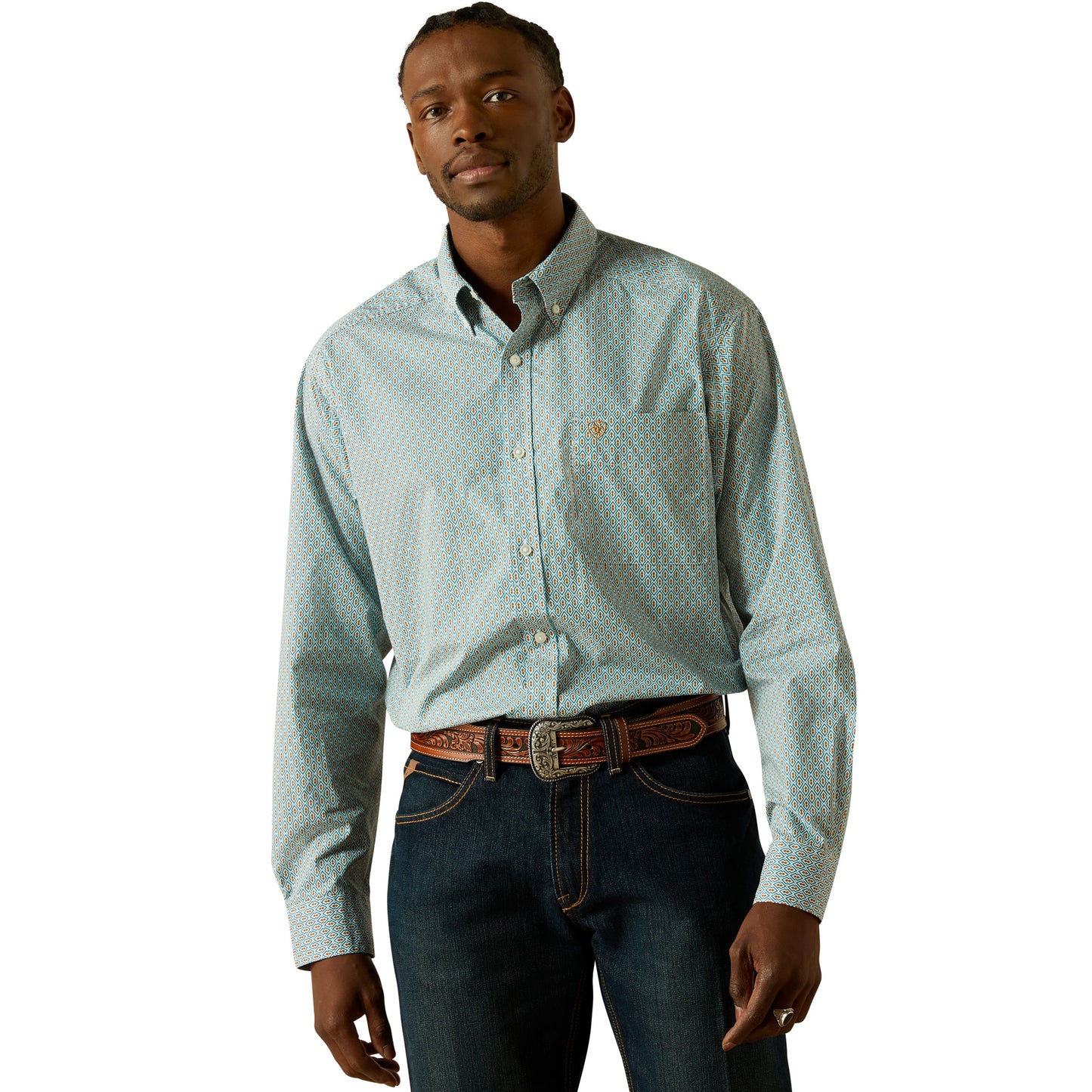 Ariat Aqua Blue Banner Classic Fit Shirt