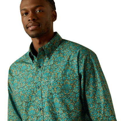 Ariat Becker Teal Classic Fit Shirt