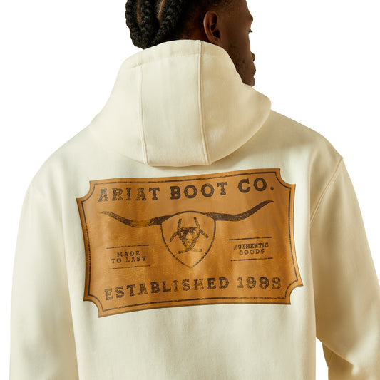 Ariat Oatmeal Shield Steerhead Hoodie