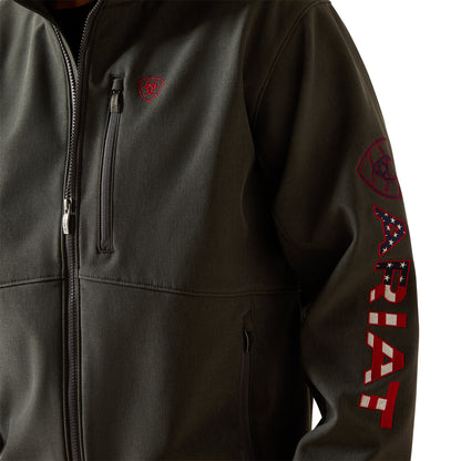 Ariat Charcoal Americana Logo Softshell Jacket