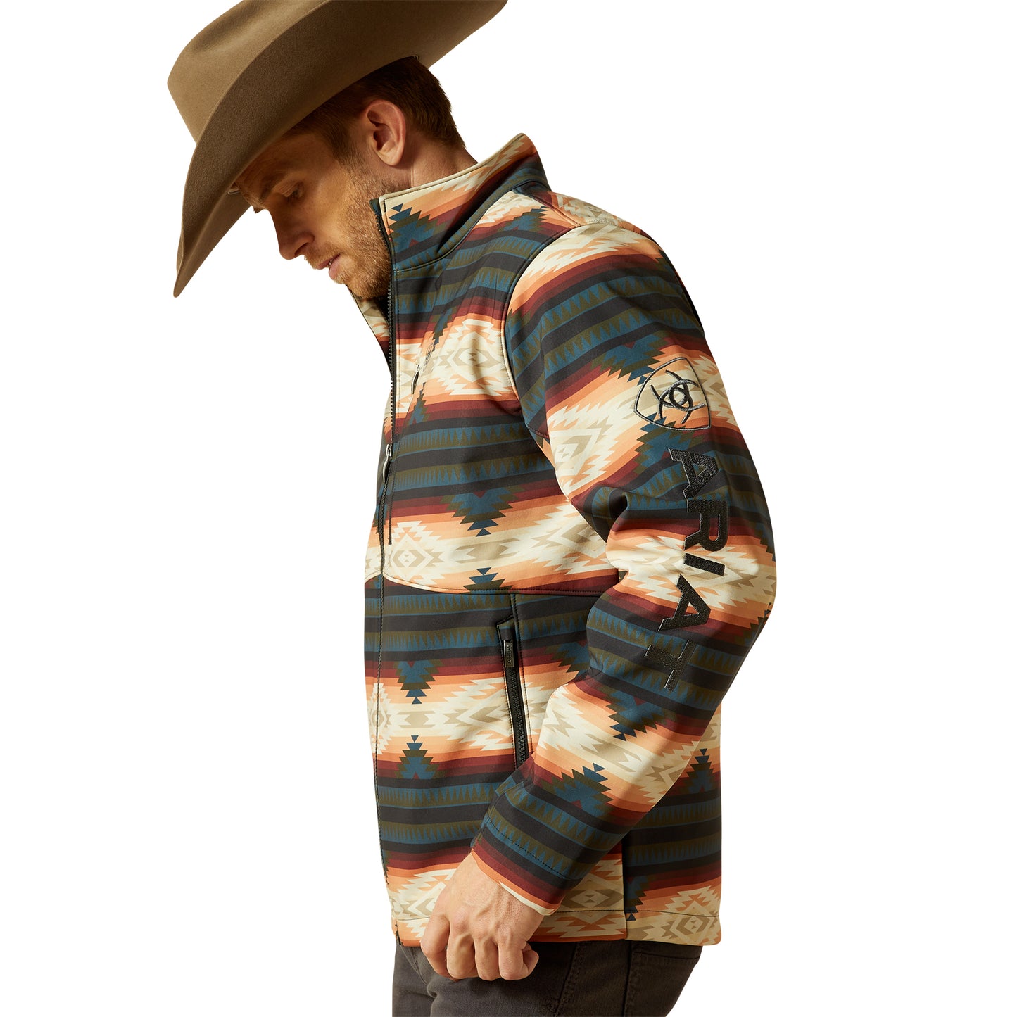 Ariat Red Southwest Logo Softshell Jacket