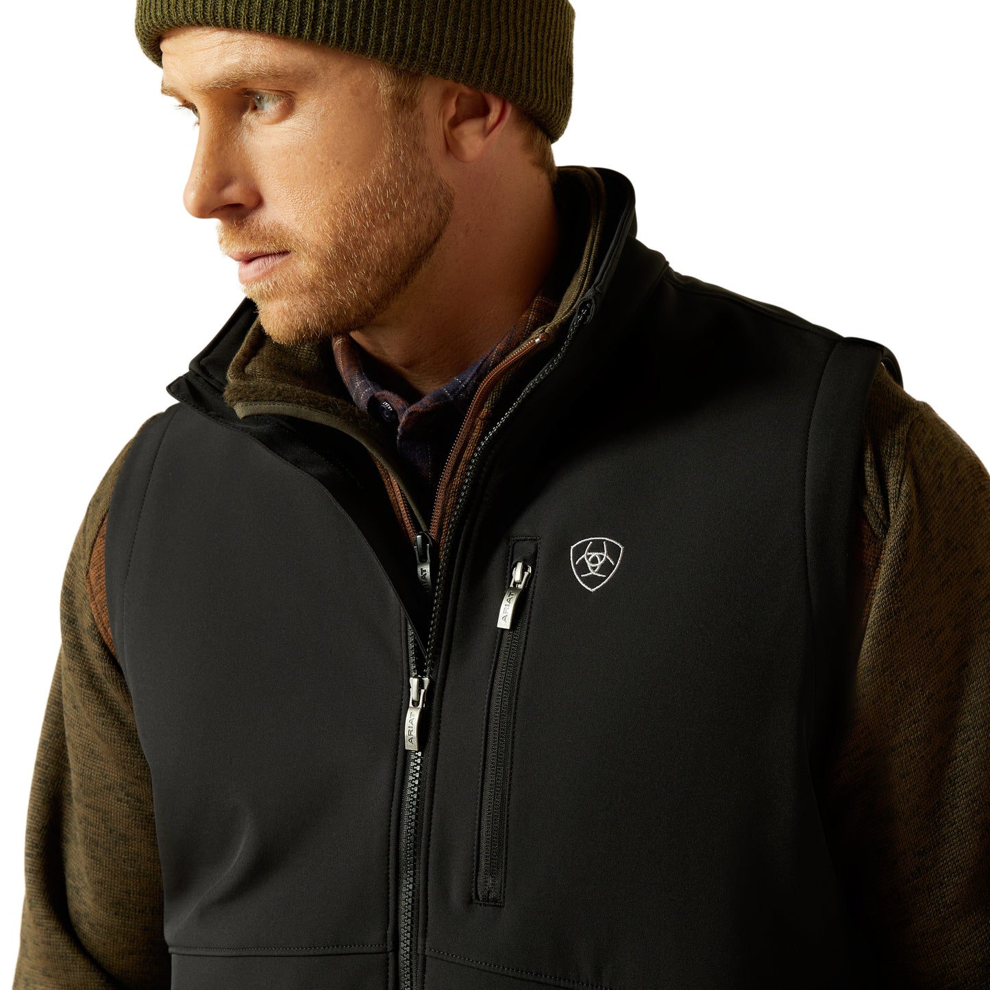 Ariat Black Logo Softshell Vest