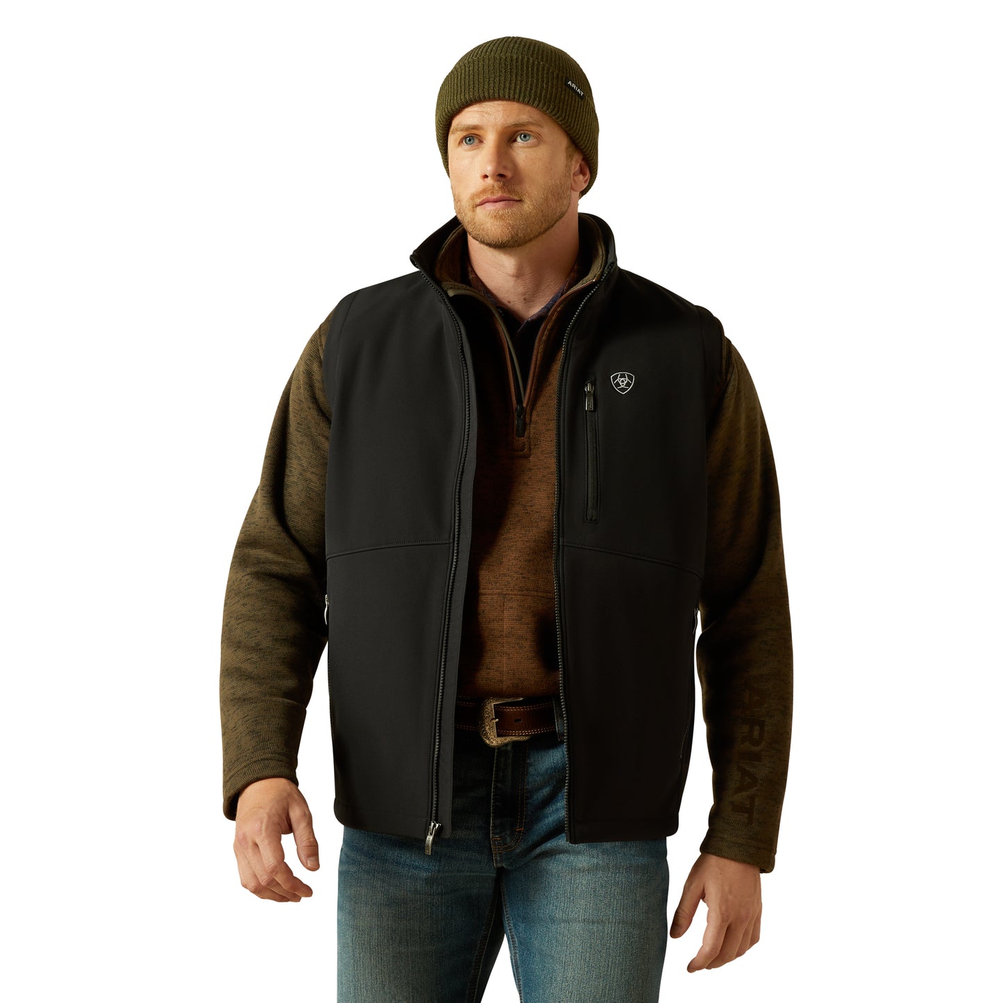Ariat Black Logo Softshell Vest