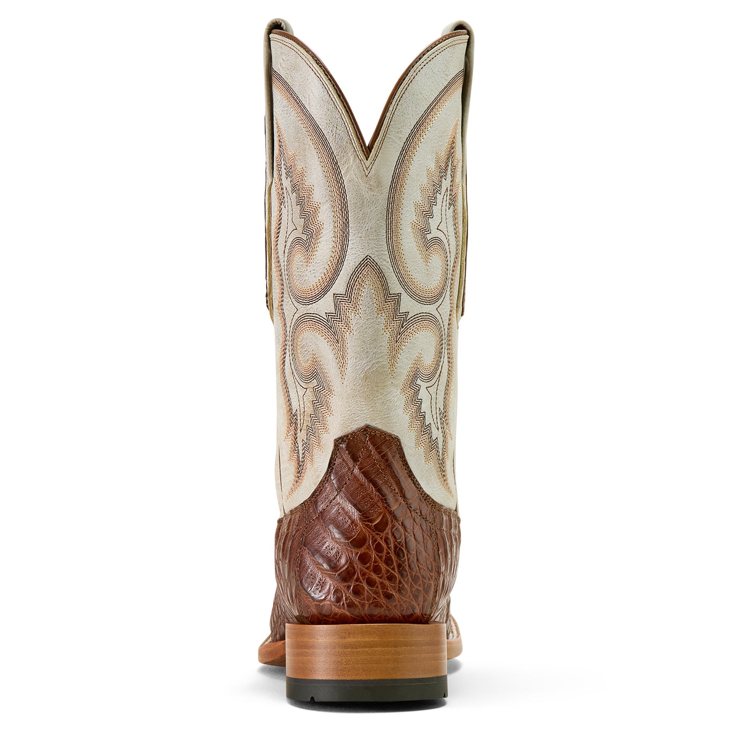 Ariat Whiskey Caiman Belly Classic Callen Wide Square Toe Western Boot
