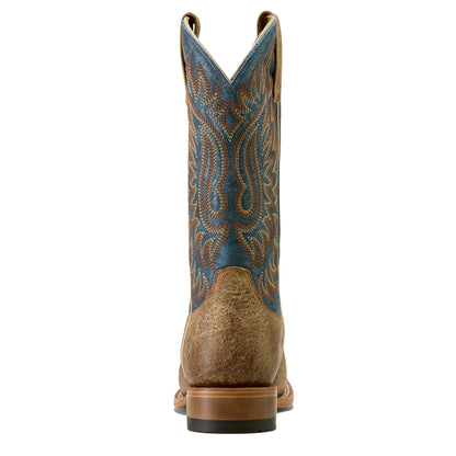 Ariat Earth Brown Bison Gold Point Wide Square Toe Cowboy Boot