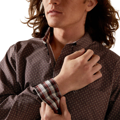 Ariat Wrinkle Free Brown Arthur Classic Fit Shirt