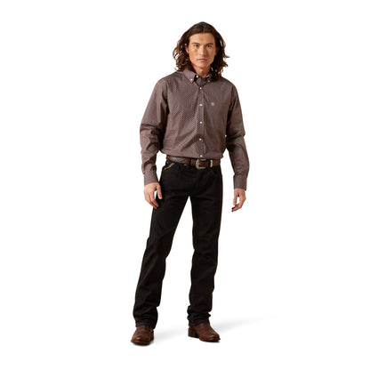 Ariat Wrinkle Free Brown Arthur Classic Fit Shirt