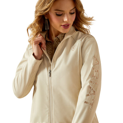 Ariat Oyster Grey Dune Logo Softshell Jacket